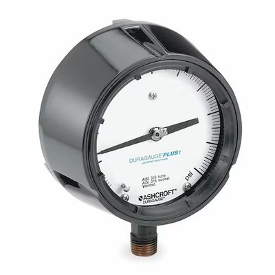 Ashcroft 451279Ss04lxll15 Process Pressure Gauge, 0 To 15 Psi, 4 1/2 In Dial,