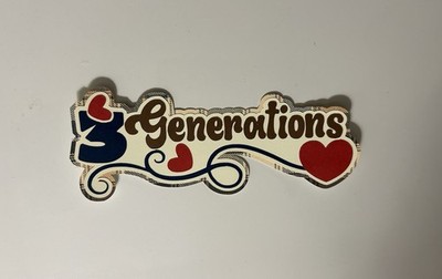 Three 3 Generations Handmade Scrapbook Title Paper Pieced Die Cut