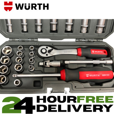 Würth Red Stripe 1/4 ZOLL STECKSCHLÜSSEL SORTIMENT 40-TEILIG - 5763114040