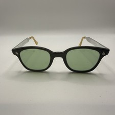 VTG American Optical Sunglasses Green Lenses Burgandy/ Silver Frame AO Glasses 
