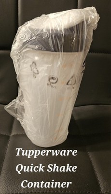 Tupperware Quick Shake Container With Blue Seal