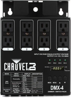 Chauvet DJ DMX-4 4-Ch DMX Dimmer/Switch Pack