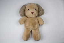 Russ Berrie Dunhill Plush Soft  Suede 10  Vintage Dog Puppy Rare