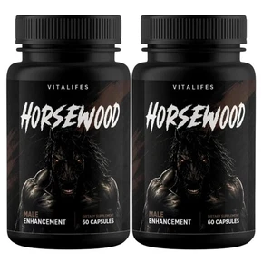 (2 Pack) Capsules de bois de cheval, Pilules de bois pour l'endurance masculine 60 Capsules