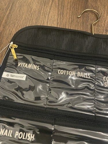 Samsonite Hanging Cosmetic Travel Organizer Bag See-through Labeled Pockets NWT - Afbeelding 6 van 21