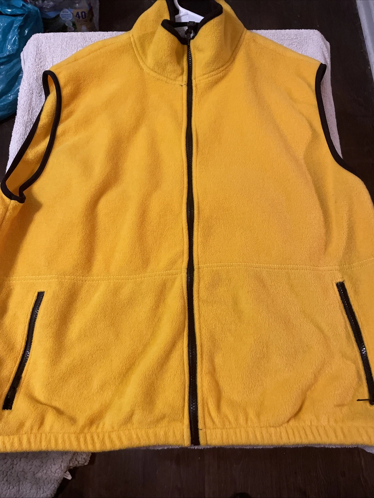 Vintage Timberline Colorado Sleeveless Fleece Zip Up Vest Yellow Size 2XL