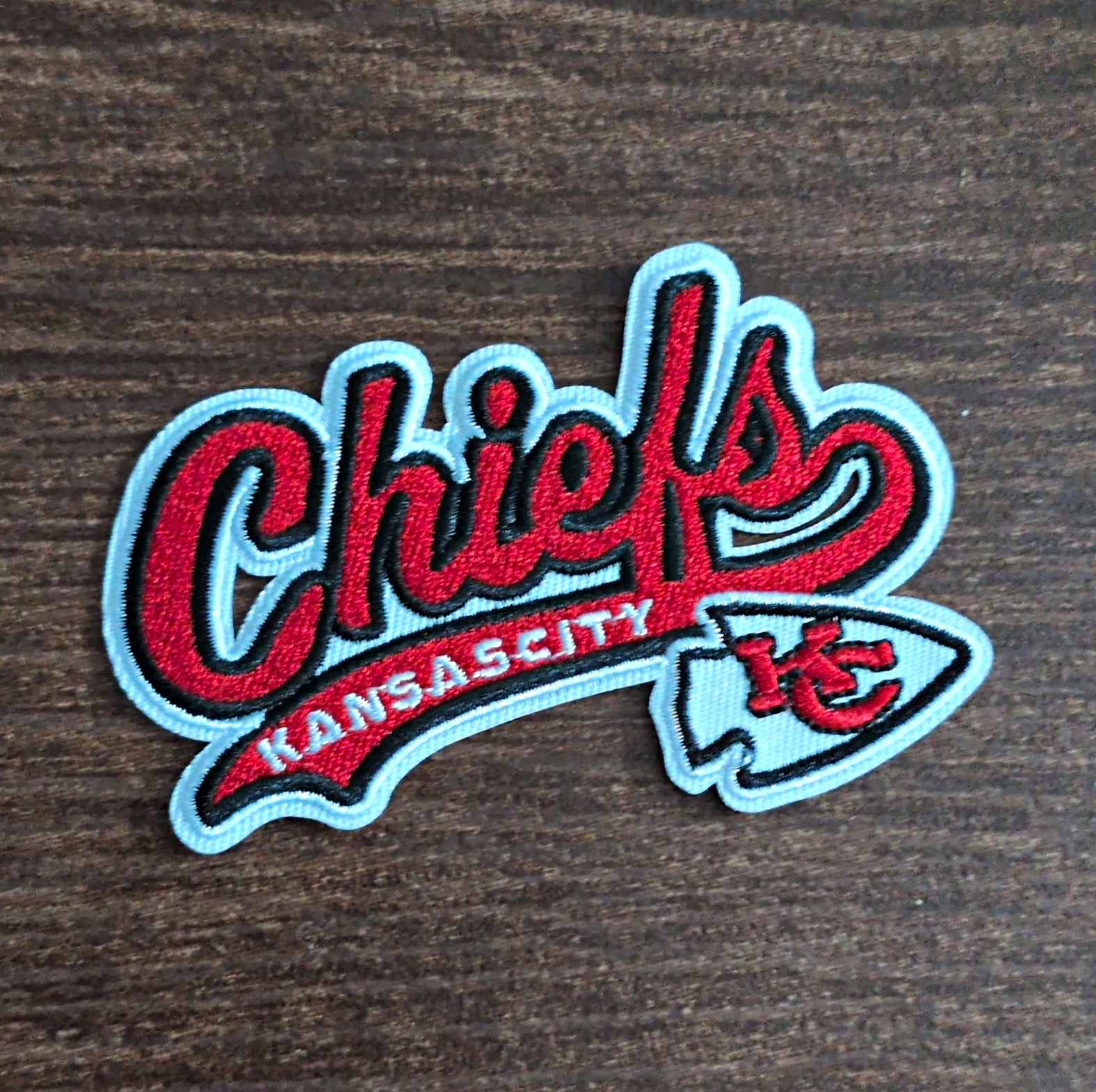 KANSAS CITY CHIEFS EMBROIDERED IRON ON PATCH