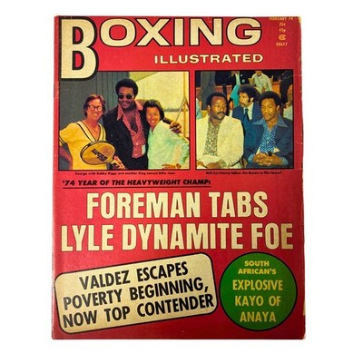Boxing Illustrated Magazine February 1974 George Foreman & Jim Brown No Label VG