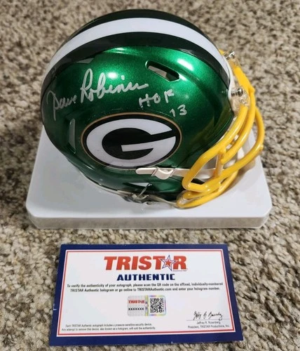 Dave Robinson Signed Auto Riddell Green Bay Packers Flash Mini Helmet TRISTAR