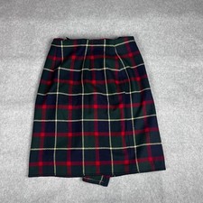CHARTER CLUB Plaid Kilt Pleat A-line Tartan Skirt Size 4 100 Wool Scotland