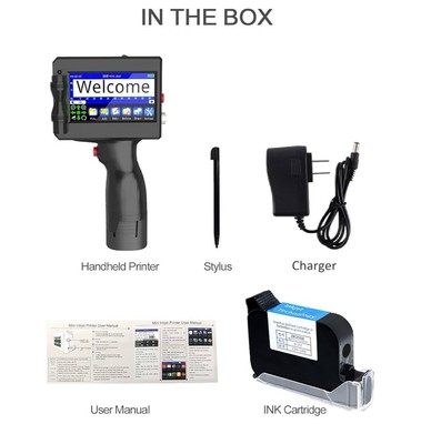 Upgrade Portable Inkjet Printer Gun, Handheld Inkjet Printer for Text QRCode ...