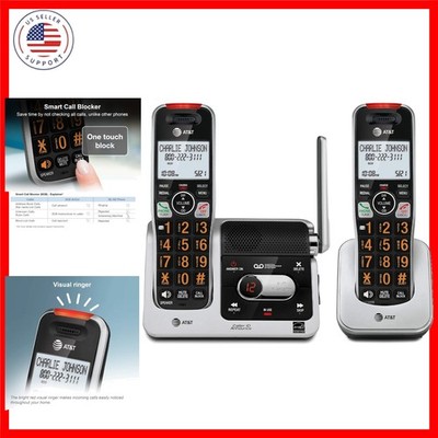 BL102-2 DECT 6.0 2-Handset Cordless Phone for Home with Answering Machine, Ca...