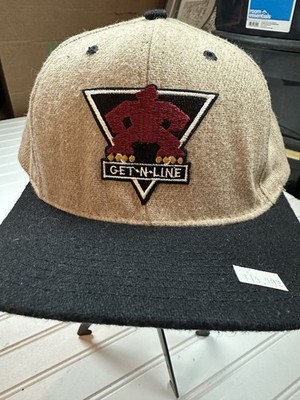 Vintage Get-N-Line Skate Gear Snapback Hat Rollerblade Inline Hockey USA