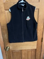 LEVEL WEAR Vermont LONG TRAIL ALE BREWING Black Full Zip Fleece Vest XL
