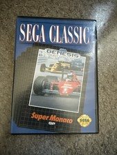 SUPER MONACO GP SEGA GENESIS GAME CARTRIDGE GAME, MANUAL AND CASE CIB NES HQ