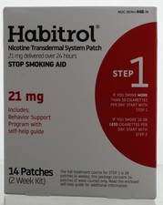 Habitrol Nicotine-Patch Transdermal System 21 mg 14 PATCHES Step1 Exp 10/2027
