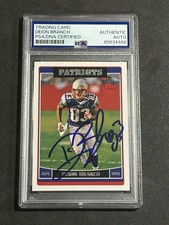 DEION BRANCH 2006 TOPPS SIGNED AUTOGRAPHED CARD #139 PATRIOTS PSA/DNA CERTIFIED