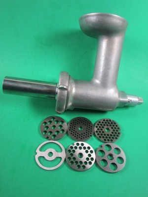 Vintage Metal KitchenAid meat grinder attachment.  NEW knife and grinder discs