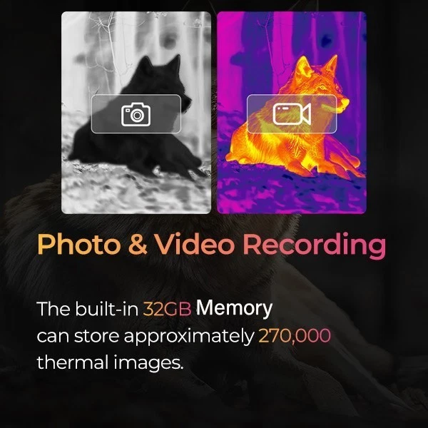 GTGUARD Ai 384x288 Thermal Monocular 60Hz 15mm Lens Night Vision Hunting Scope - Image 4 of 4