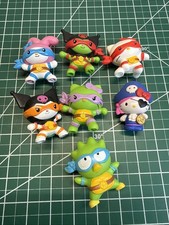 7Pc McDonald's Teenage Mutant Ninja Turtles Hello Kitty Toys/Figures Ships Free