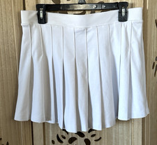 Victoria's Secret Pink Elastic Waist white Pleated Tennis Skort White Large