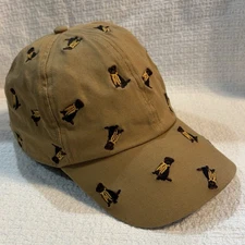 CREMIEUX COLLECTION Dog w/ Scarf Pattern Cotton Ball Cap Hat Men's OSFA One Size