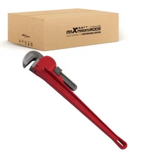 24in Plumbing Pipe Wrench Adjustable Heavy Duty 85mm Jaw Capacity CRV