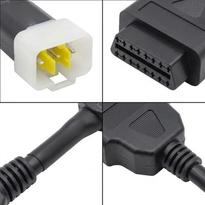 6-poliger OBD Adapter für Fahrzeugdiagnose K-Line Protokoll PVC Materialaufbau