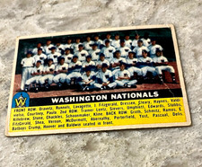 1956 Topps  #146 Washington Nationals team w. Harmon Killebrew Lavagetto Sievers