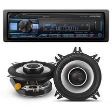 Alpine UTE-73BT Media Receiver  S2-S40 Type S 4" Bluetooth Coax Speakers Pair