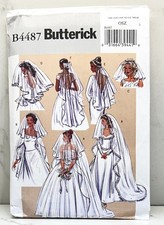 Butterick 4487 Pattern Wedding Veils Short/Long Length Bridal One Size UNCUT