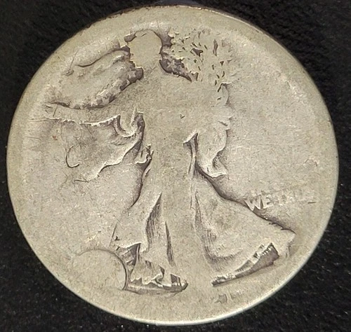 1921 D Denver Mint Mark 50C Walking Liberty Half Dollar Key Date!