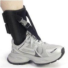 AFO Foot Drop Brace for Walking Adjustable Ankle Support Black Large Size