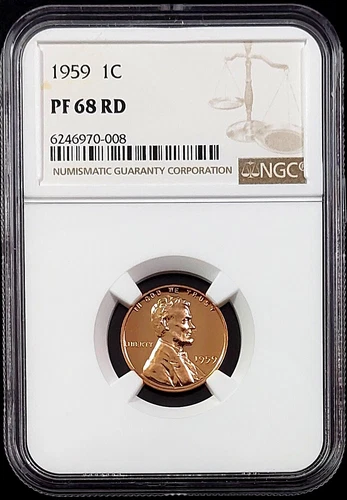 1959 Proof Lincoln Cent certified PF 68 RD by NGC! sku 70008