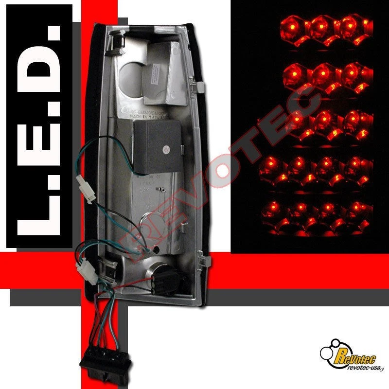 88-98 雪佛兰 GMC CK C10 1500 2500 Silverado Sierra 红色烟雾 LED 尾灯 — 第 2/2 张图片