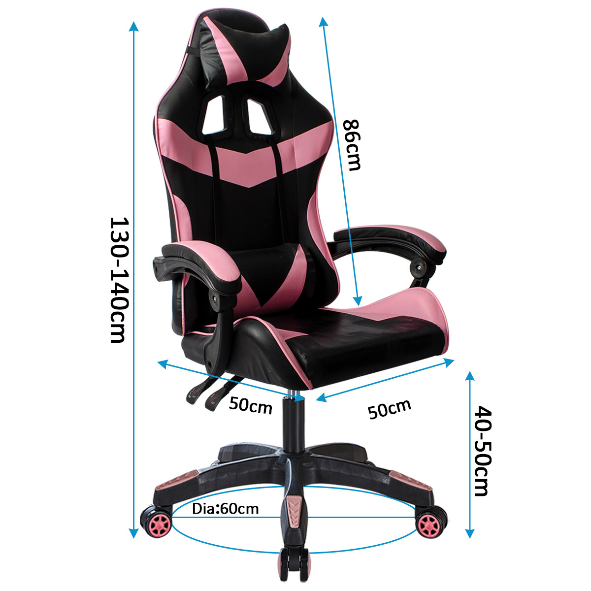 Height Adjustable Recliner Swivel Ergonomic Office Computer Racing