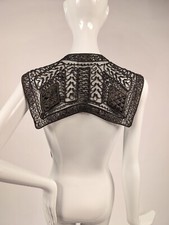 GOTHIC VICTORIAN 19TH C BLACK SOUTACHE CAPE FOR DRESS