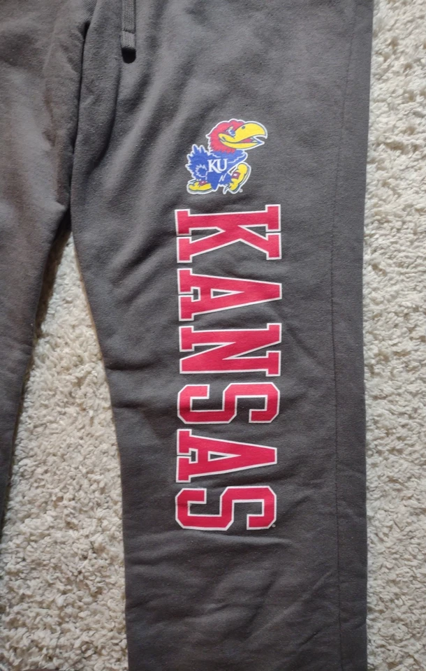 Pantalones deportivos Fanatics para mujer talla pequeña Kansas City Jayhawks gris activo nuevos KU Foto 2 de 4