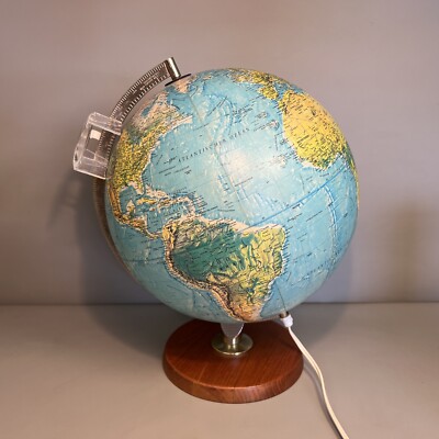 Scan-Globe | Erdglobus Dänemark Holzsockel 1972 | 1:41 849 600 Vintage #1