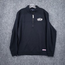 Vineyard Vines Sweatshirt Mens M Medium Black 1/4 Zip Pullover 2020 Performance