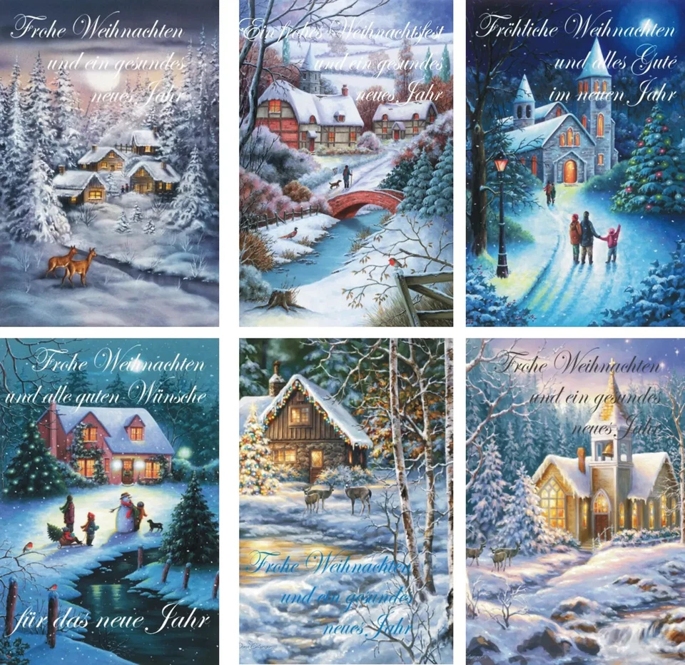 10 Weihnachtskarten mit Umschlag 22-0005, Glückwunschkarten Weihnachten