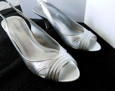 nine west pewter heels