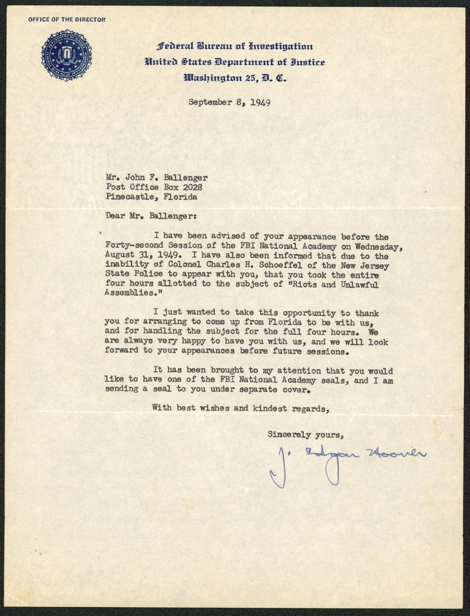 Fbi Investigation Letter