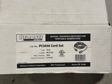 RELIANCE CONTROLS PC3040 30-AMP (L14-30), 40 FOOT, 120/240 GENERATOR POWER CORD 