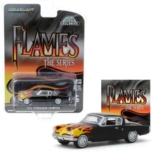 GREENLIGHT 30116 1954 Studebaker Champion - Black with Flames Diecast Car 1:64