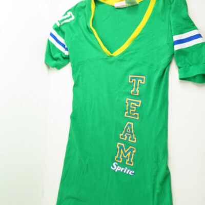 Team Sprite Logo Retro Coca Cola Soda Logo T-Shirt Women's Green Size Small