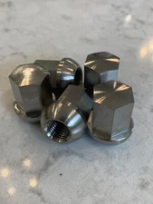 Porsche Closed End Titanium Lug Nuts Natural Finish 911 930 928 944 964 993