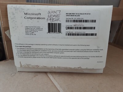Original Windows 7 Home Premium 64-Bit Englisch OEM System Builder Pack + COA