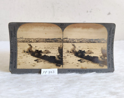Vintage Keystone View Co St Lawrence Crossing Auf Eis USA Alte Fotografie PP703