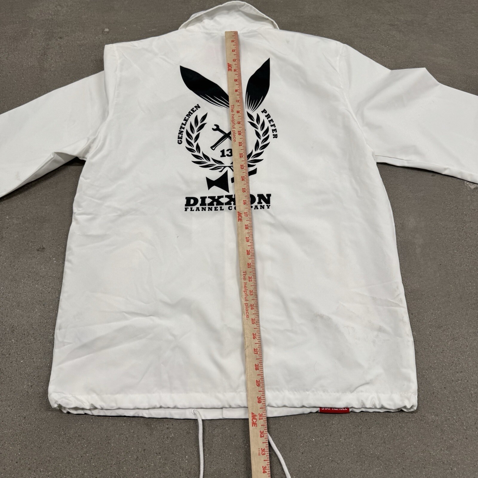 DIXXON Ground Up Custom Jacket WHITE Button Snap … - image 9